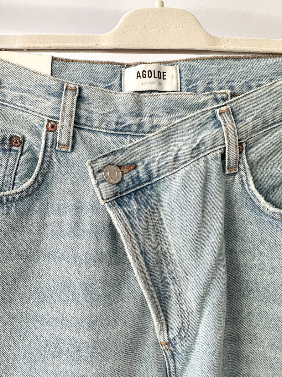 Agolde Criss Cross Light Blue Denim Jeans - Imagen 4