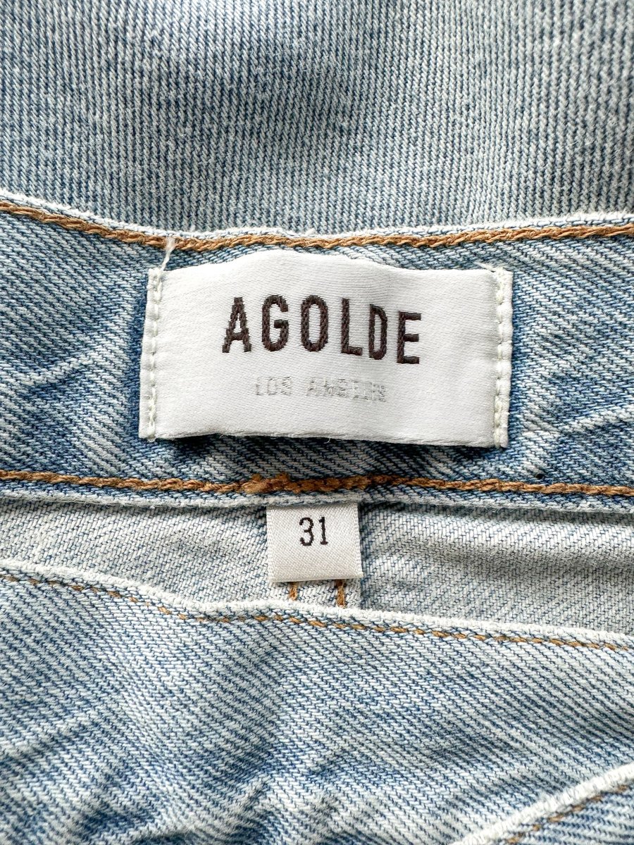 Agolde Criss Cross Light Blue Denim Jeans - Imagen 9