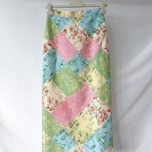 Kitri Floral Colorful Patchwork 90s Style Skirt