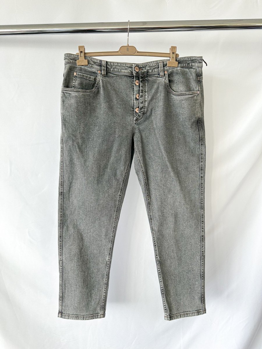 Brunello Cucinelli Grey The Boyish Tapered Hem Jeans