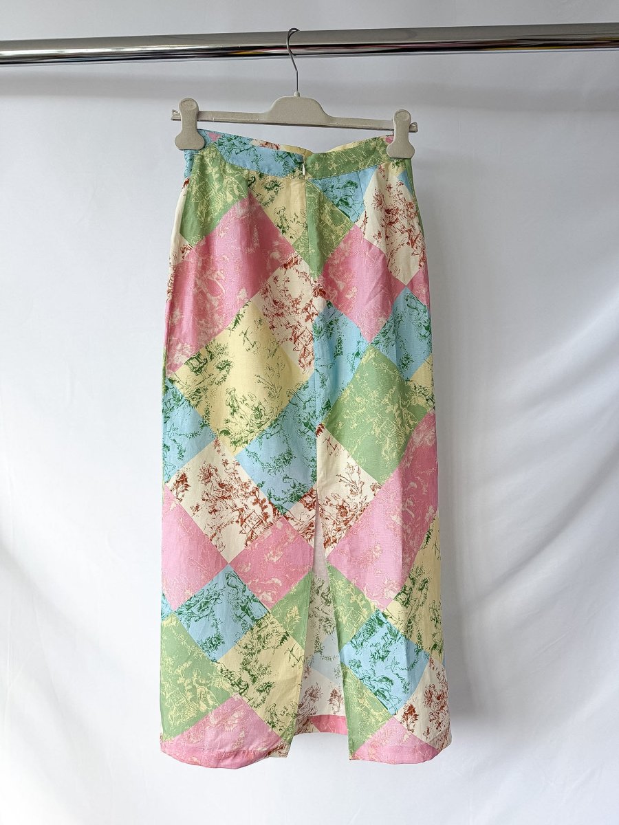 Kitri Floral Colorful Patchwork 90s Style Skirt - Imagen 4