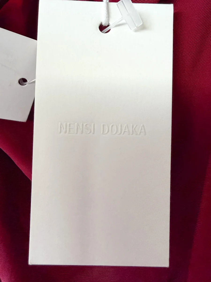 Nensi Dojaka Burgundy Pink Midi Dress - Imagen 9