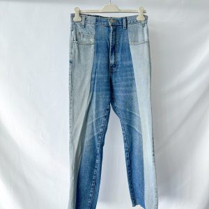E.L.V. Denim The Twin Two Tone Light Blue Straight Leg Jeans