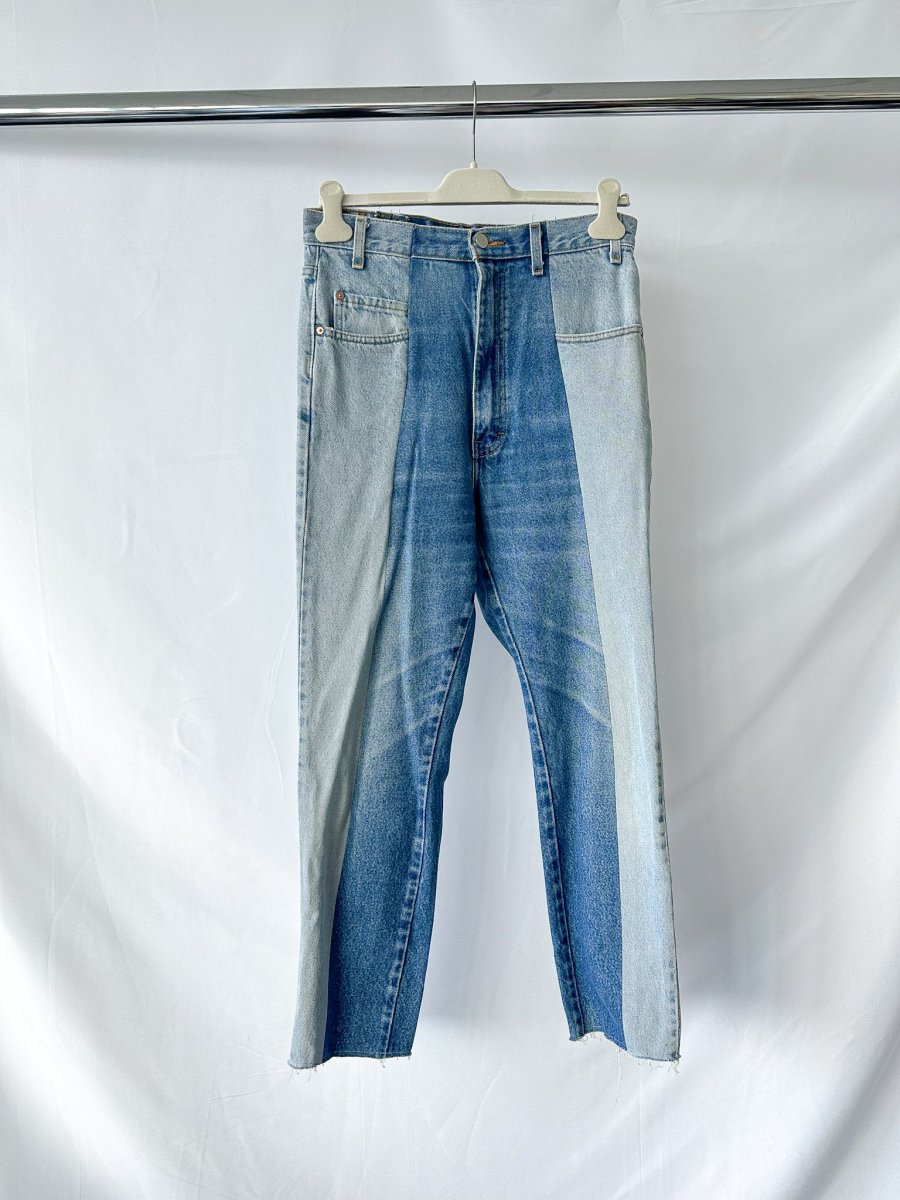 E.L.V. Denim The Twin Two Tone Light Blue Straight Leg Jeans - Imagen 2