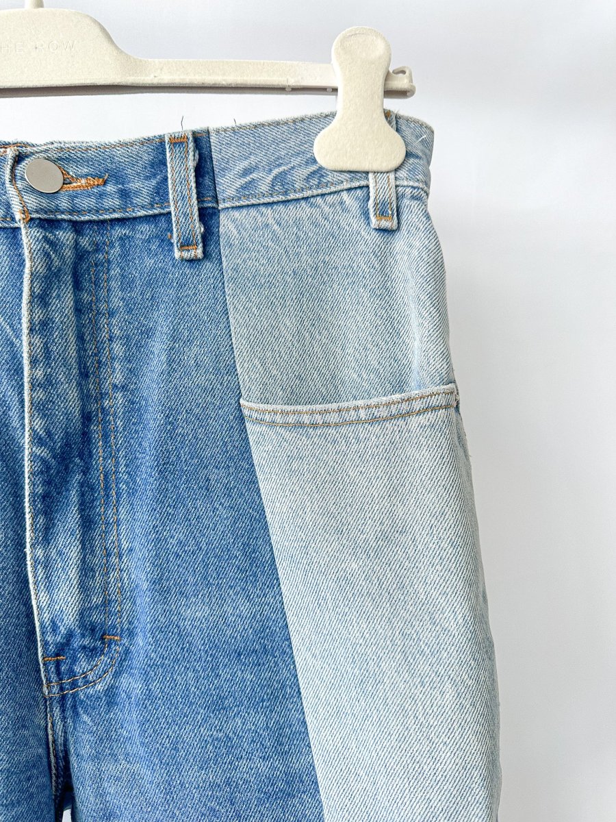 E.L.V. Denim The Twin Two Tone Light Blue Straight Leg Jeans - Imagen 4
