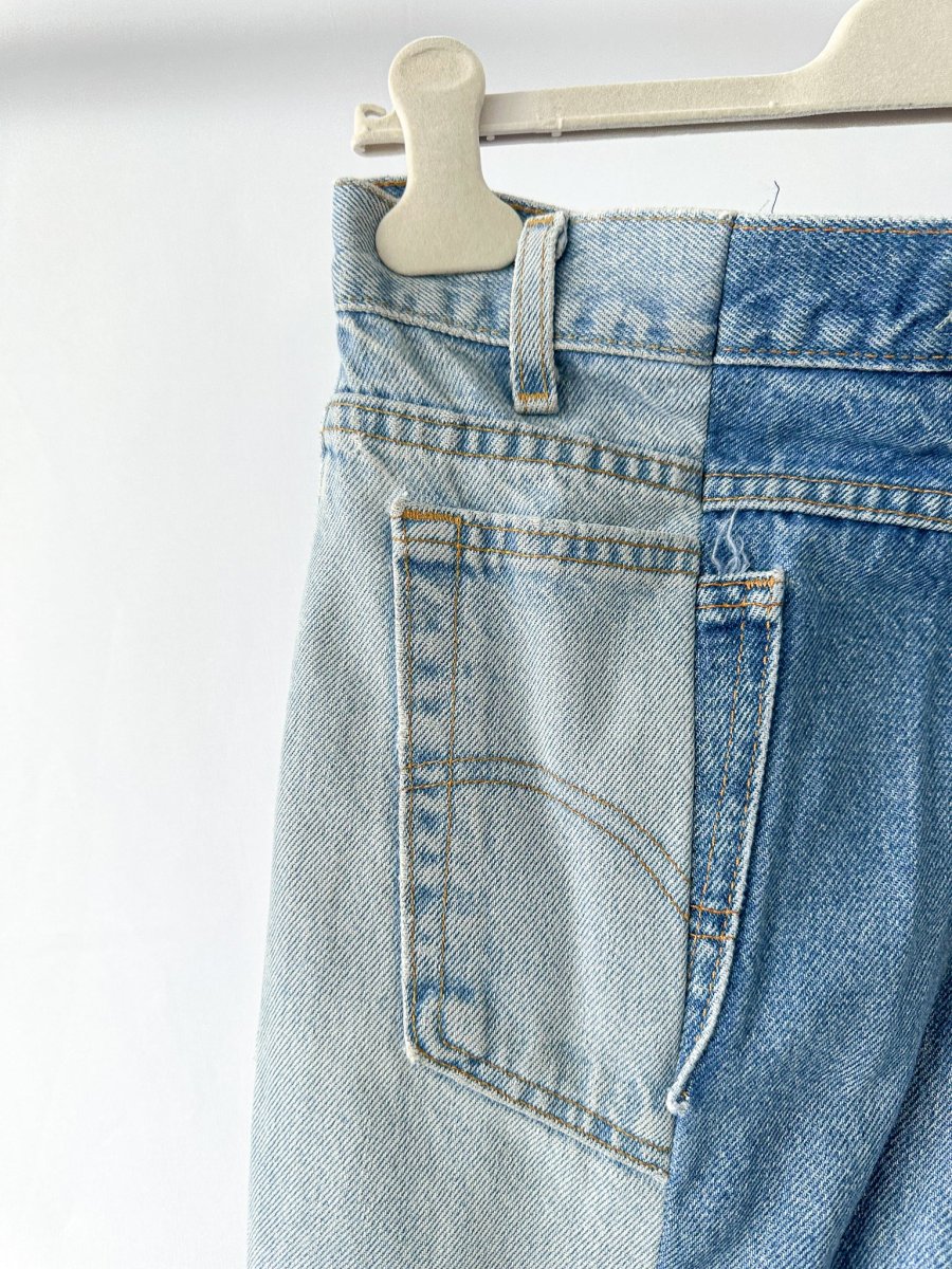 E.L.V. Denim The Twin Two Tone Light Blue Straight Leg Jeans - Imagen 7