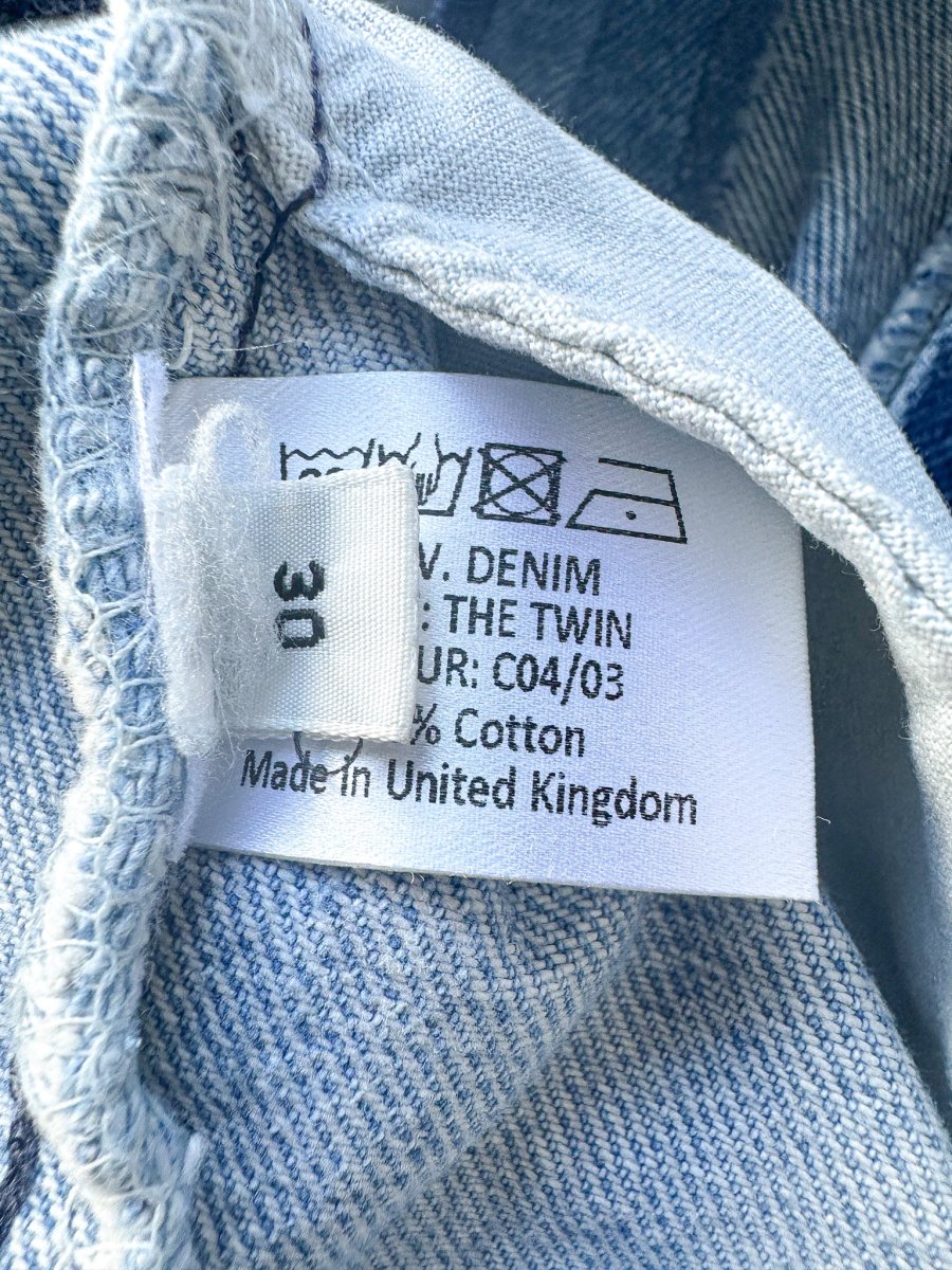 E.L.V. Denim The Twin Two Tone Light Blue Straight Leg Jeans - Imagen 9