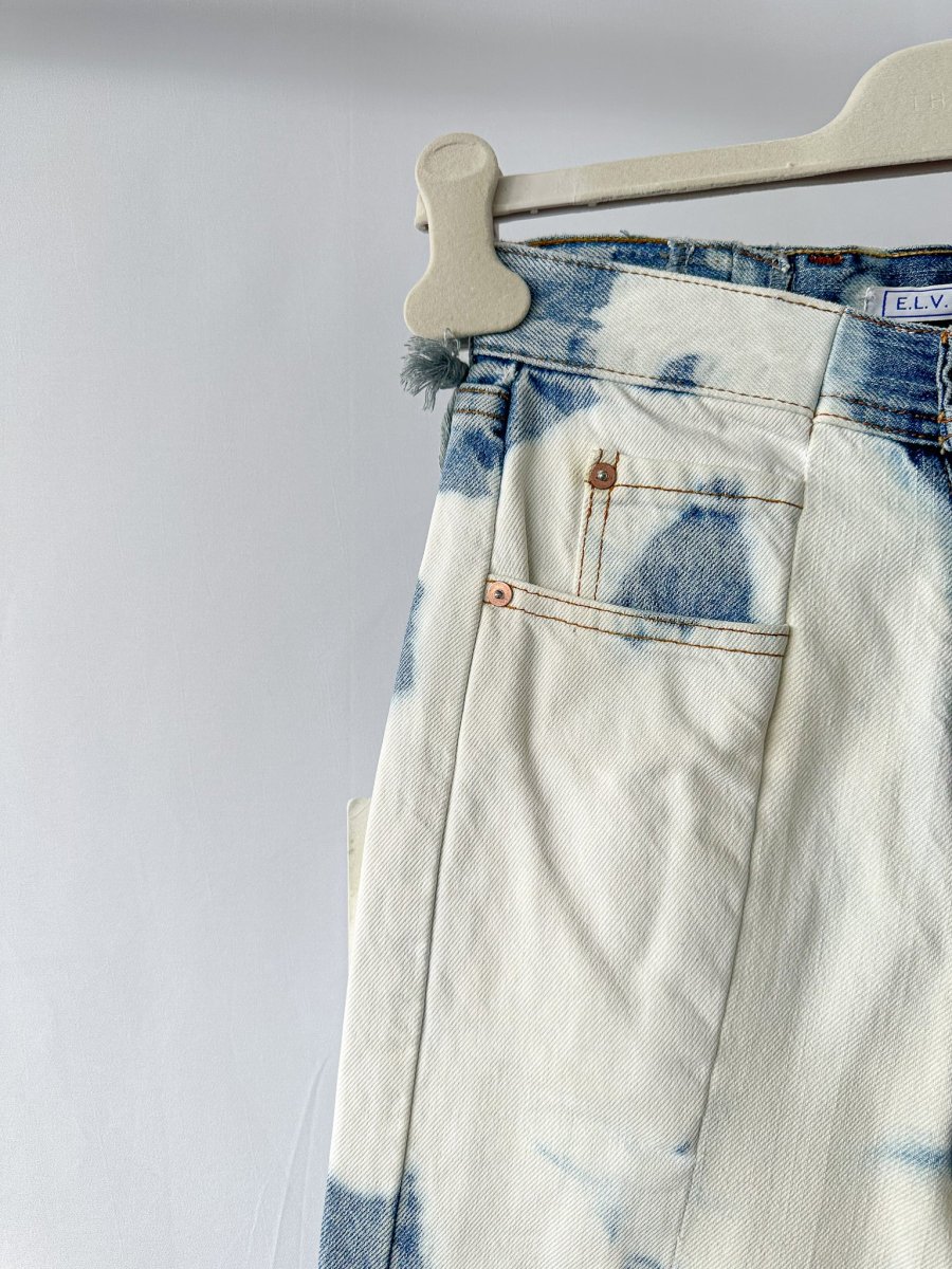 E.L.V. Denim Bleached Effect Straight Leg Jeans - Imagen 8