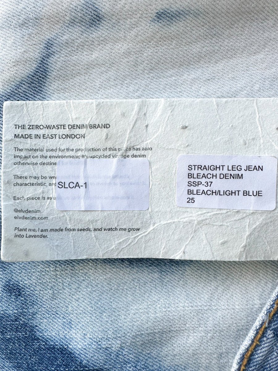 E.L.V. Denim Bleached Effect Straight Leg Jeans - Imagen 6