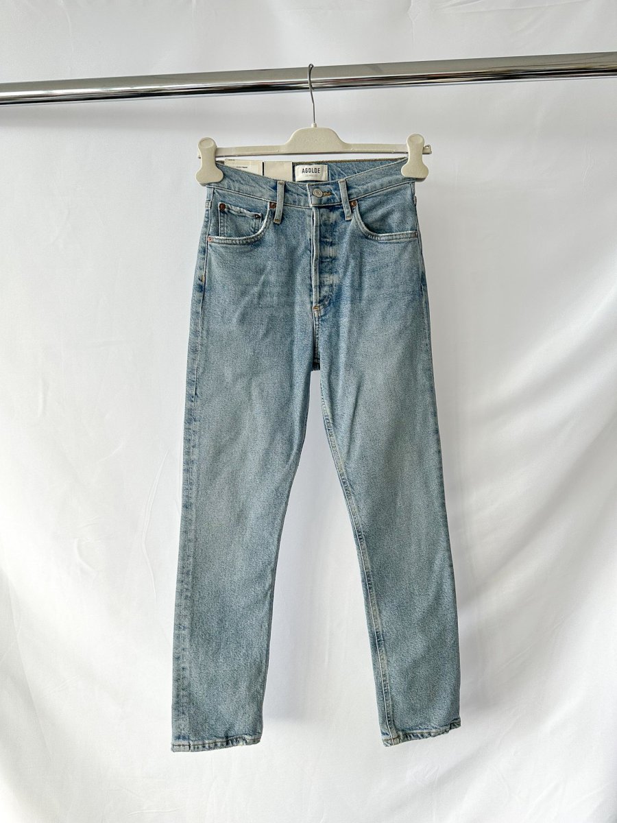 Agolde Riley High Rise Straight Crop Jeans - Imagen 3