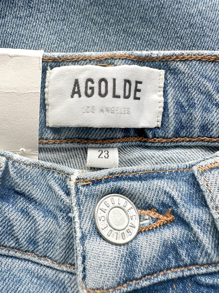Agolde Riley High Rise Straight Crop Jeans - Imagen 4