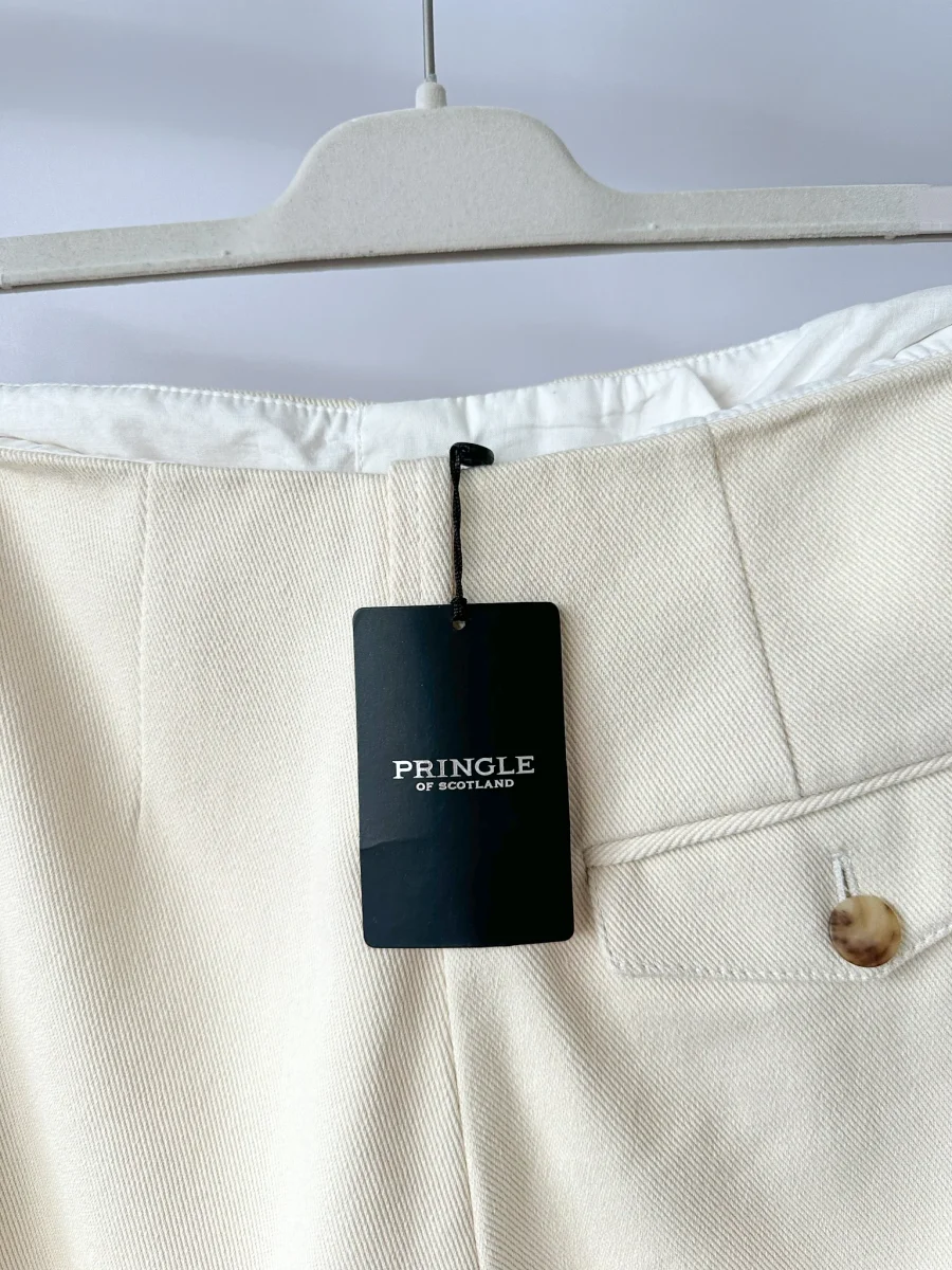 Pringle Of Scotland Cream Pocket Detail Woven Wide Leg Trousers - Imagen 6