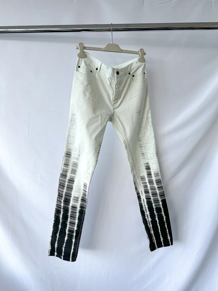 Ann Demeuleester White Stripe Detail Trousers - Imagen 2