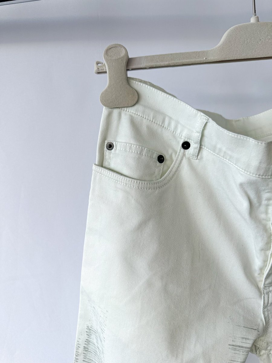 Ann Demeuleester White Stripe Detail Trousers - Imagen 4