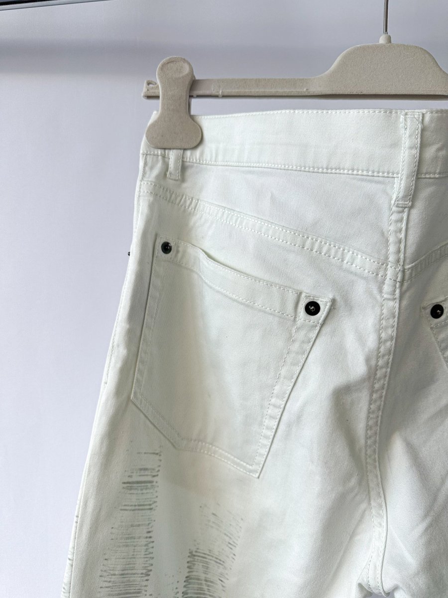 Ann Demeuleester White Stripe Detail Trousers - Imagen 6