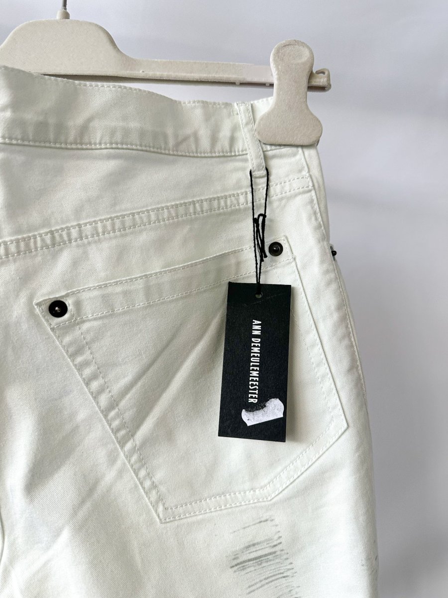 Ann Demeuleester White Stripe Detail Trousers - Imagen 7
