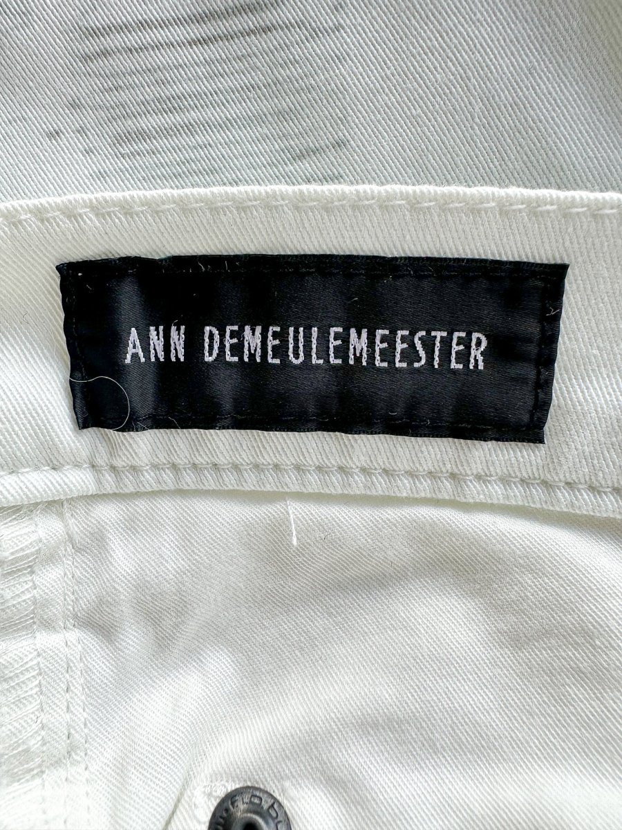 Ann Demeuleester White Stripe Detail Trousers - Imagen 9