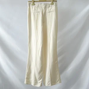 Casablanca White Wool Wide Leg Trousers