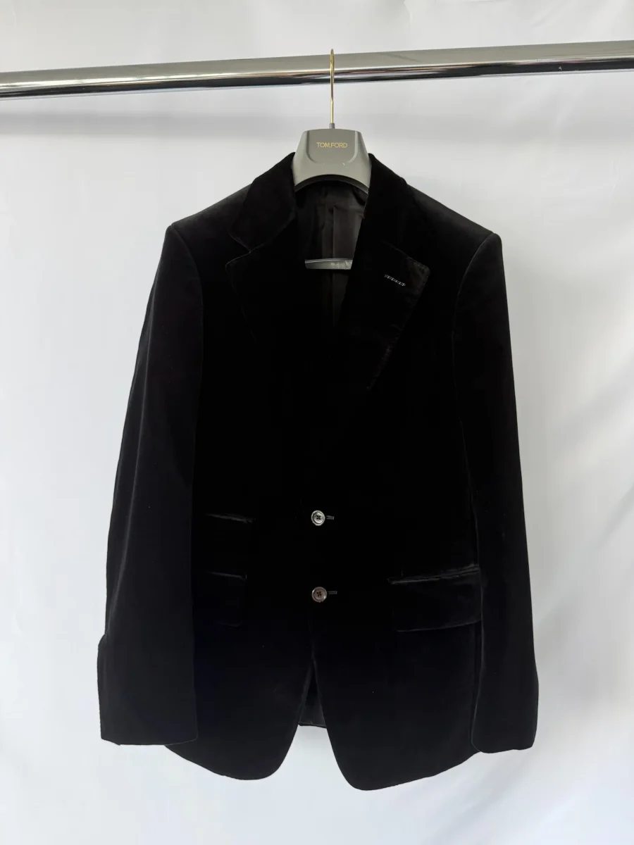 Tom Ford Shelton Black Cotton Velvet Two-Piece Suit - Imagen 3