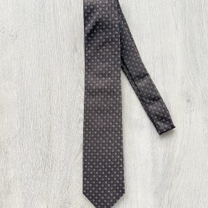 Drake's Brown Woven Square Design Tie