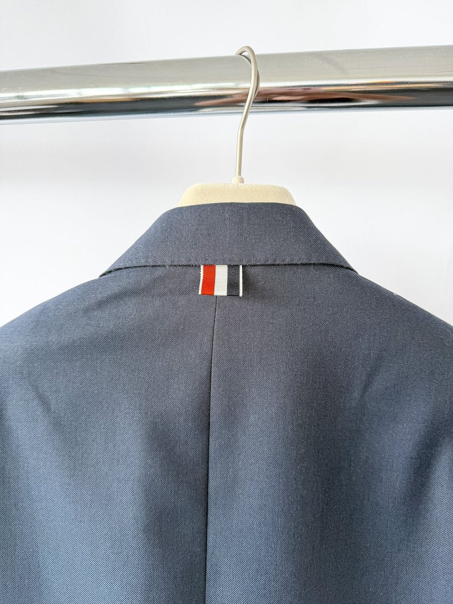 Thom Browne Fit 1 Classic Super 120 Twill Navy Blazer - Imagen 8