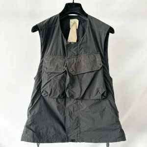 Ten C Mid Layer Vest In Black