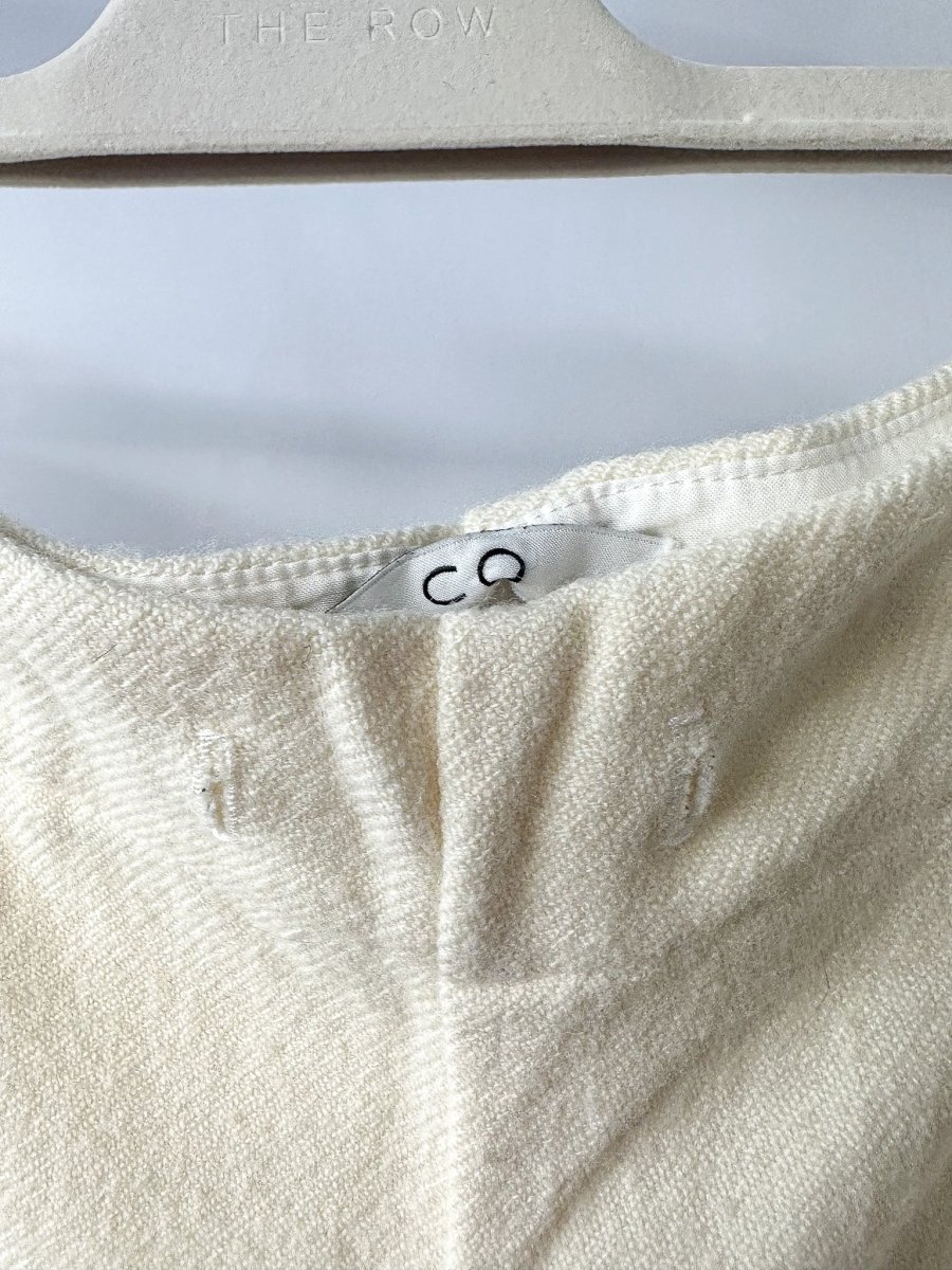 CO Collections Cream Straight Leg Trousers - Imagen 7