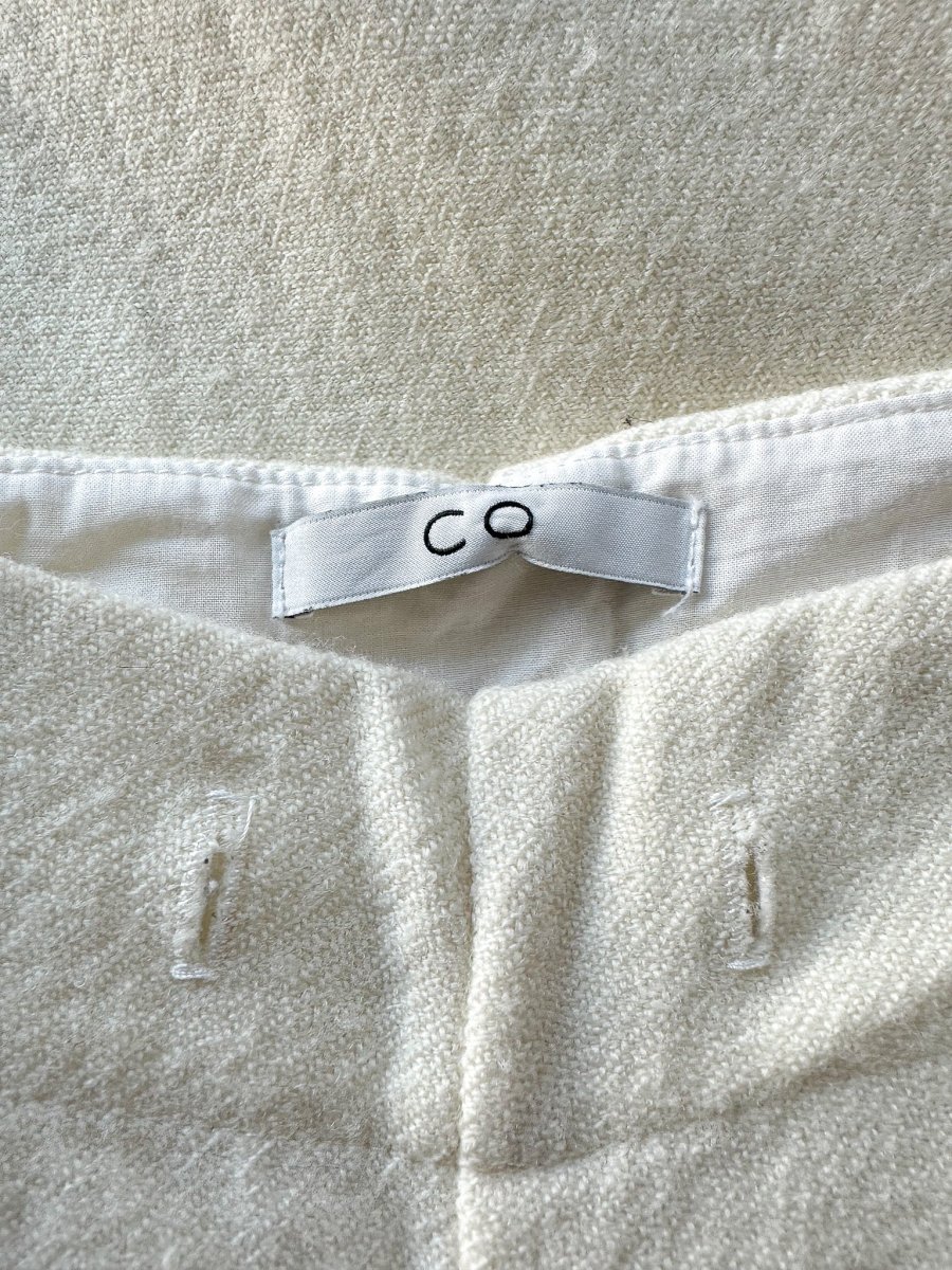 CO Collections Cream Straight Leg Trousers - Imagen 3