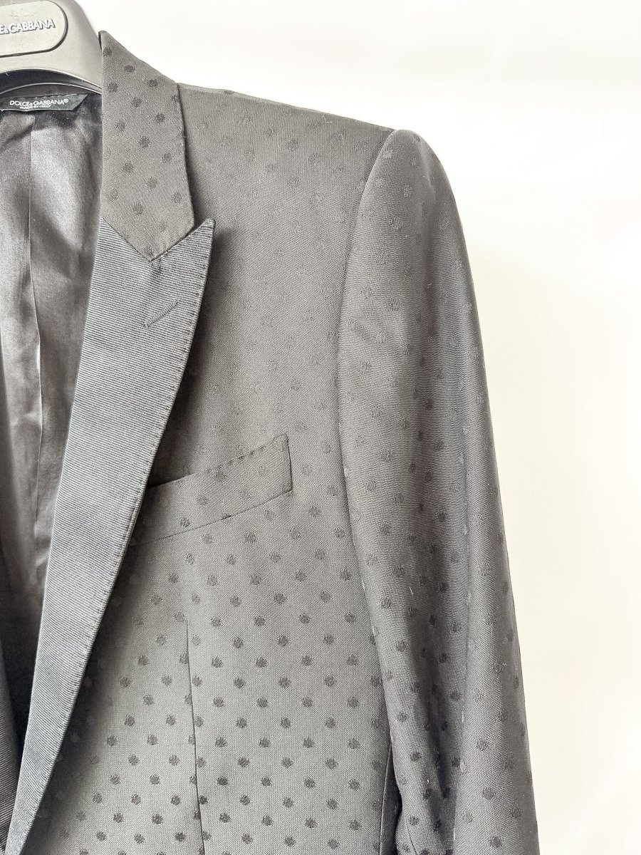 Dolce And Gabbana Black Spotted Evening Blazer - Imagen 4