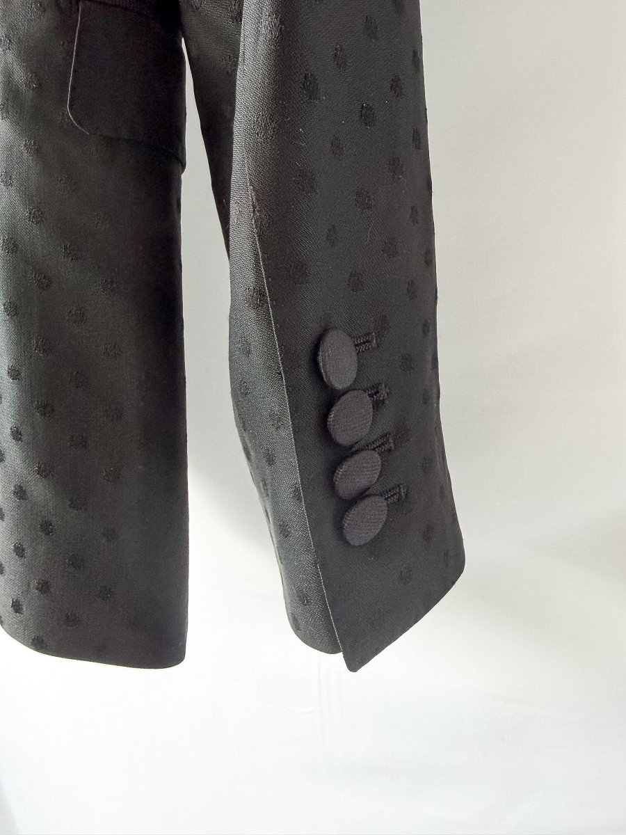 Dolce And Gabbana Black Spotted Evening Blazer - Imagen 7