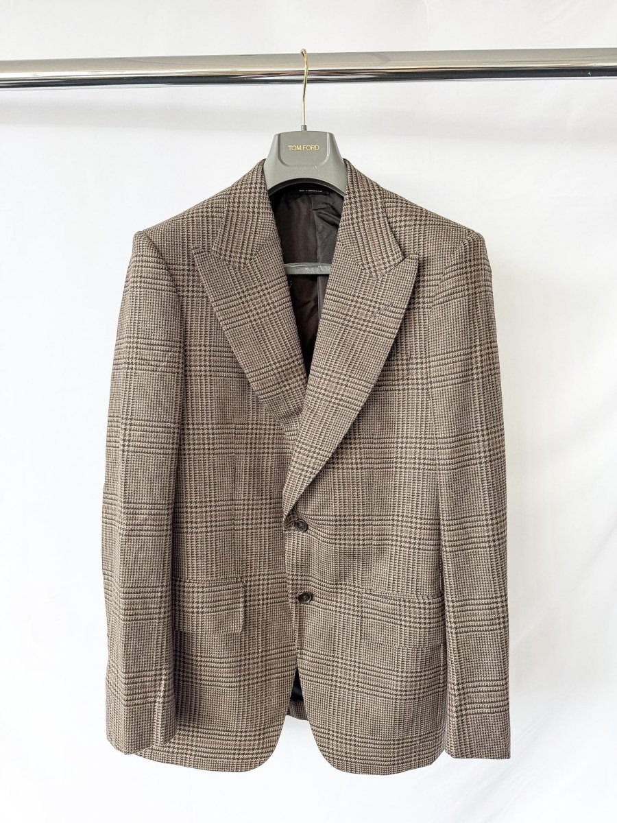 Tom Ford Atticus Textured Wool Blazer Camel Brown - Imagen 2