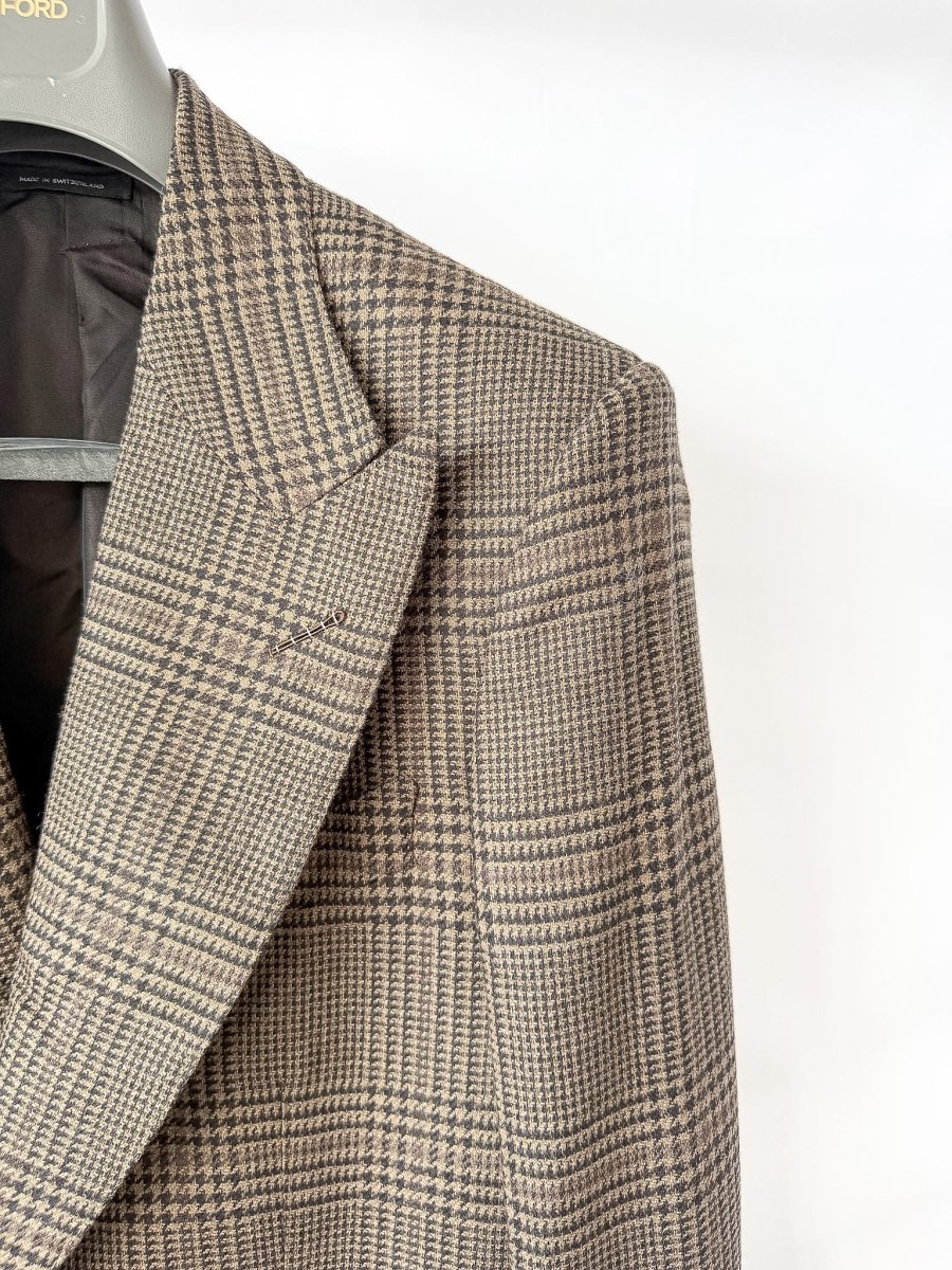 Tom Ford Atticus Textured Wool Blazer Camel Brown - Imagen 5