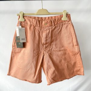Beams Cut Off Chino Pink Shorts Wide Leg