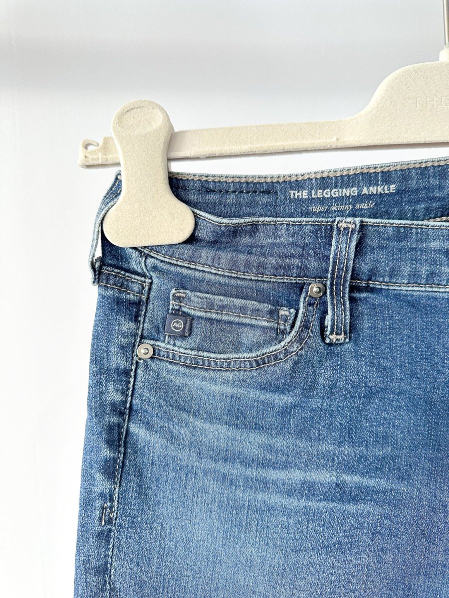 AG Jeans Denim Super Skinny Ankle Legging Blue Jeans - Imagen 5