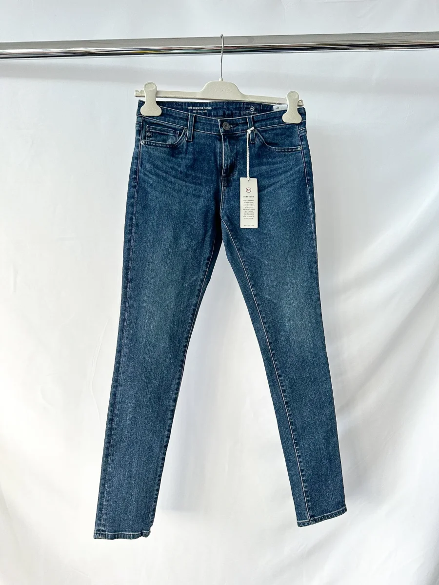 AG Jeans Denim Super Skinny Ankle Legging Dark Blue Jeans - Imagen 2