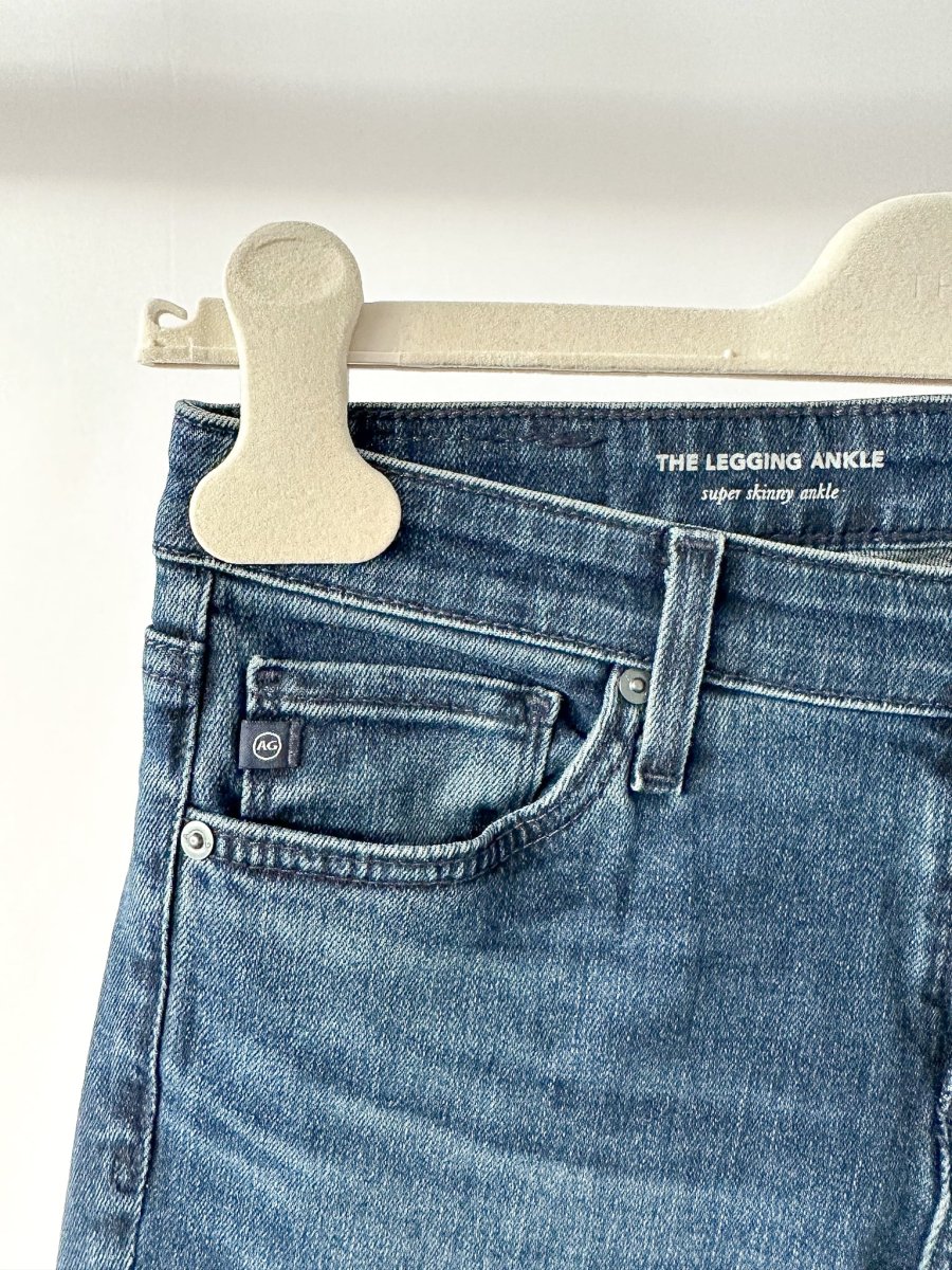AG Jeans Denim Super Skinny Ankle Legging Dark Blue Jeans - Imagen 3