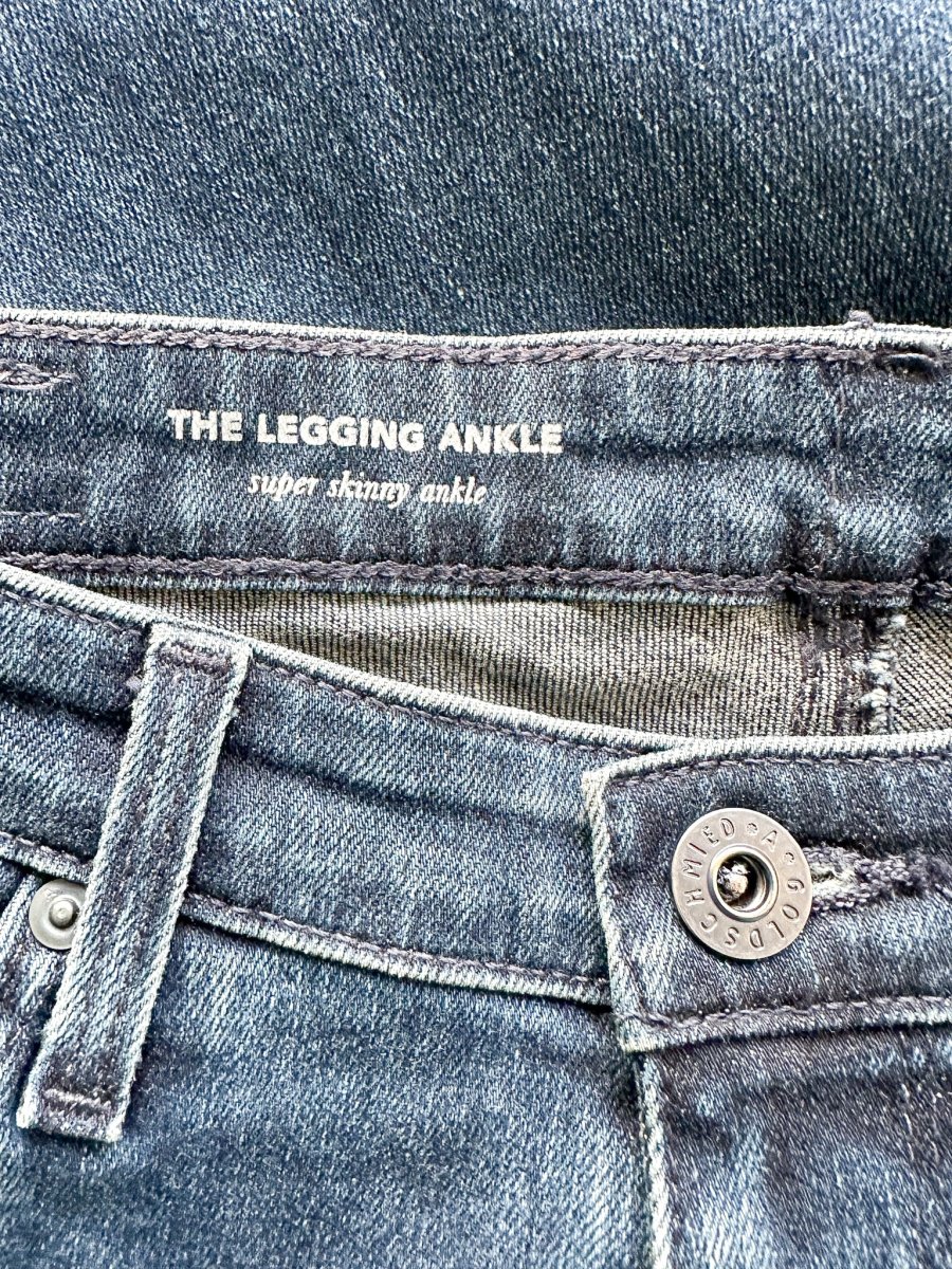 AG Jeans Denim Super Skinny Ankle Legging Dark Blue Jeans - Imagen 8