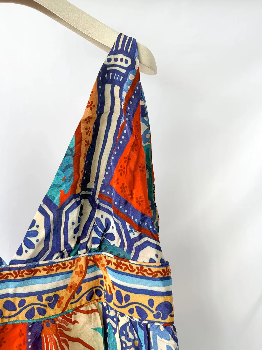 Farm Rio Forest Tiles V Neck Midi Dress - Imagen 8
