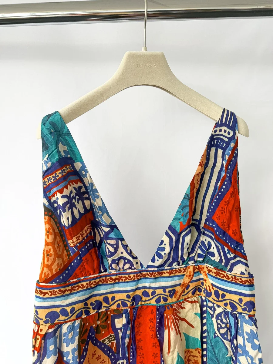 Farm Rio Forest Tiles V Neck Midi Dress - Imagen 9