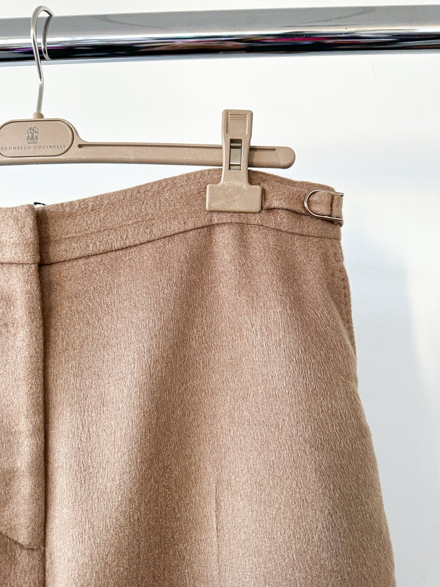 Gabriela Hearst Silk Vesta Brushed Caramel Brown Straight Leg Trousers - Imagen 5