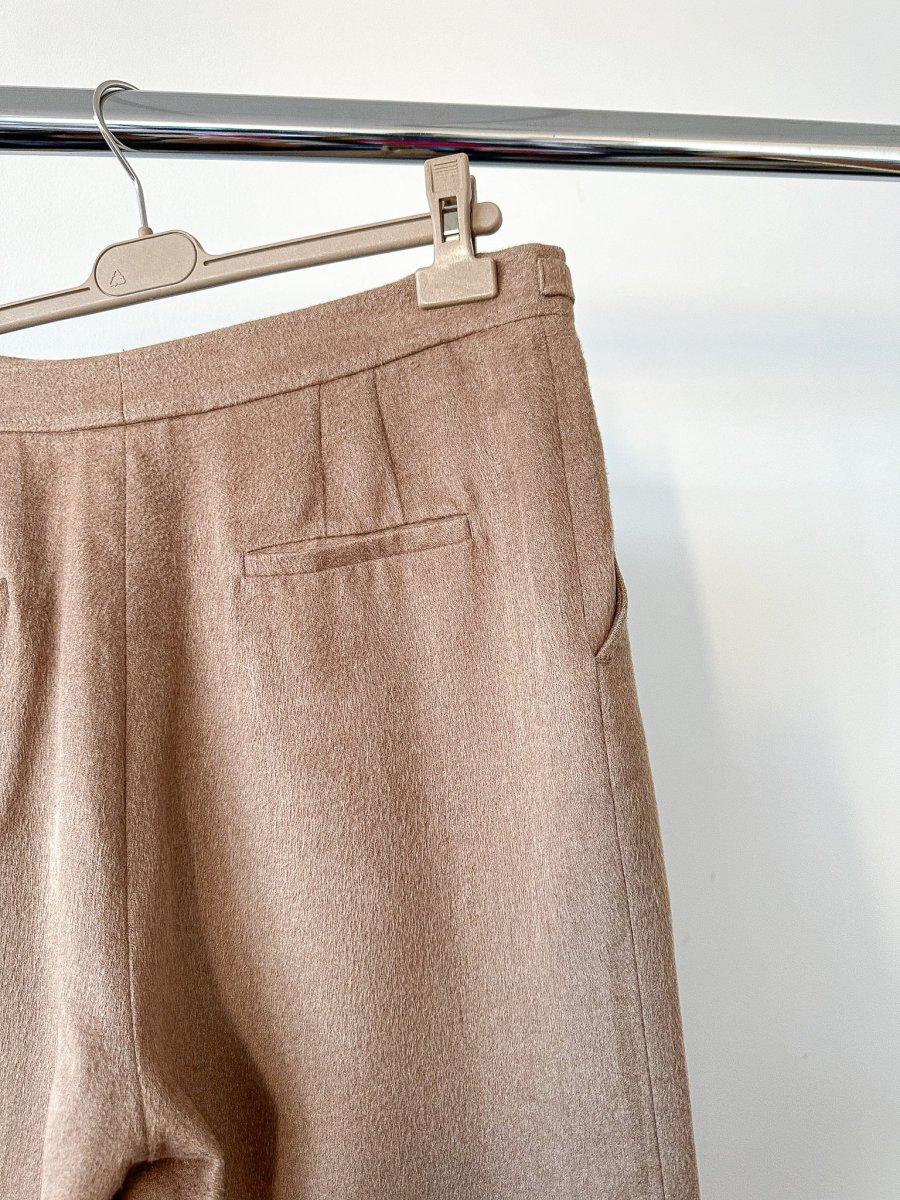 Gabriela Hearst Silk Vesta Brushed Caramel Brown Straight Leg Trousers - Imagen 9