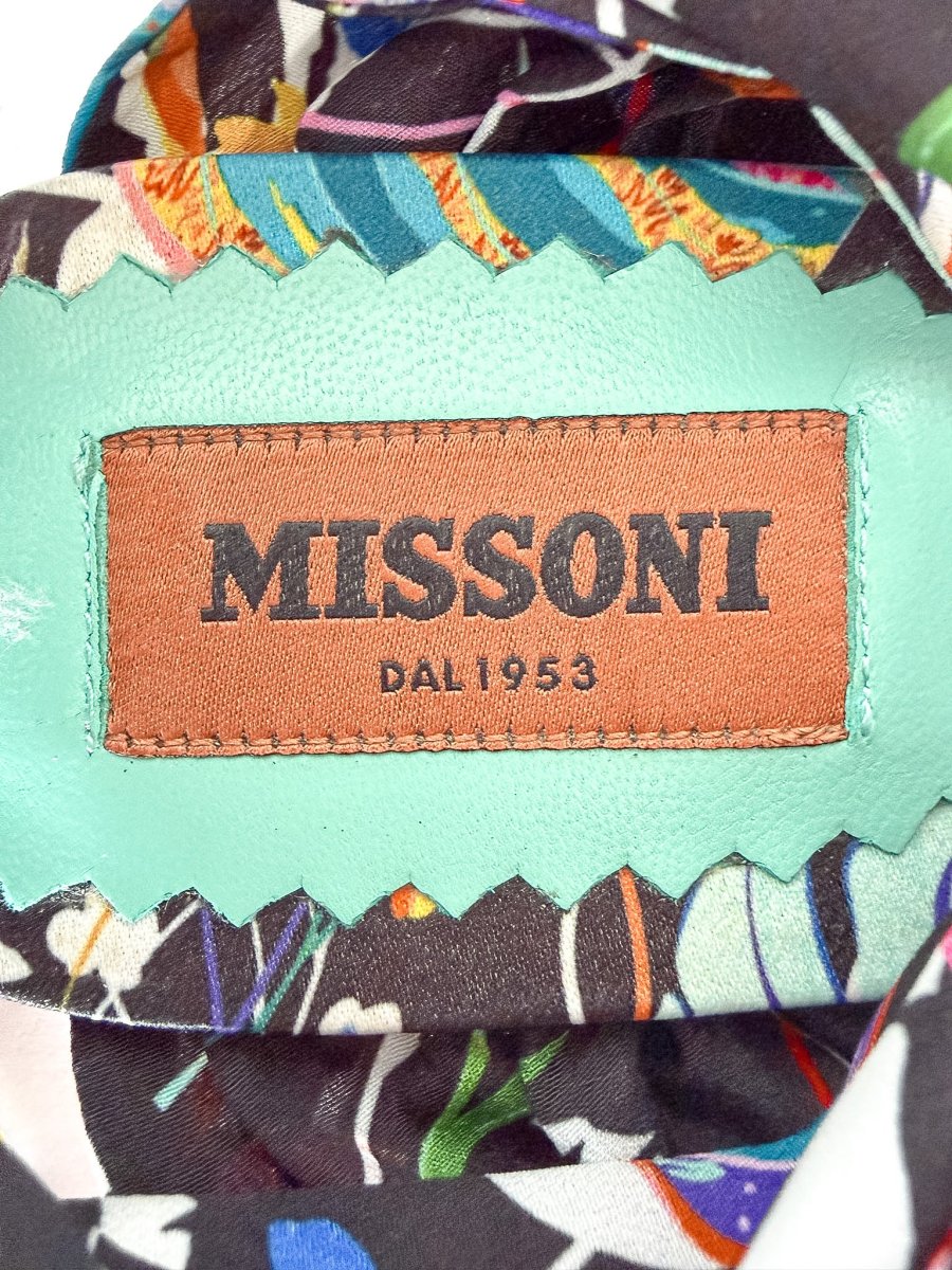 Missoni Printed Ribbon Wrap Ankle Thong Sandals - Imagen 6