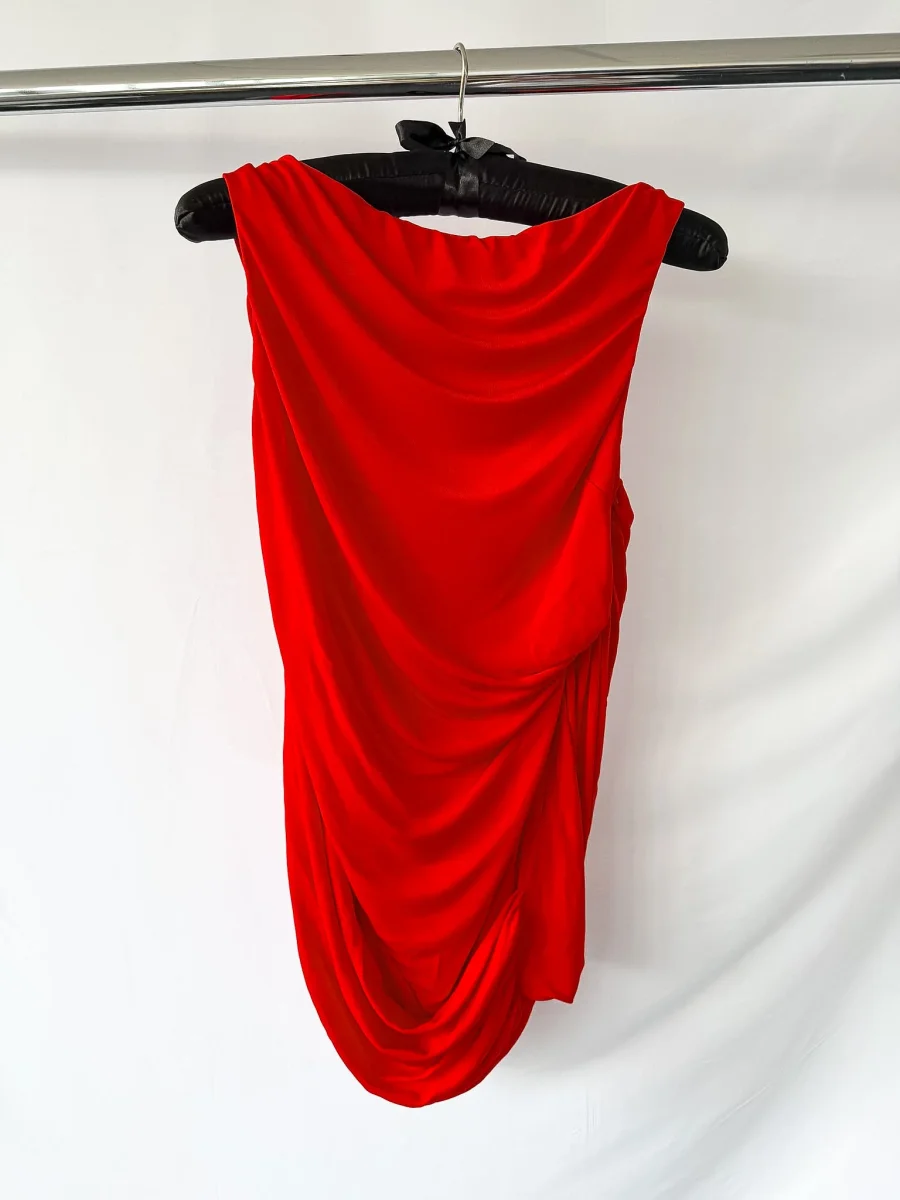 Christopher Esber Diya Open-Back Asymmetric Draped Jersey Mini Dress - Imagen 5