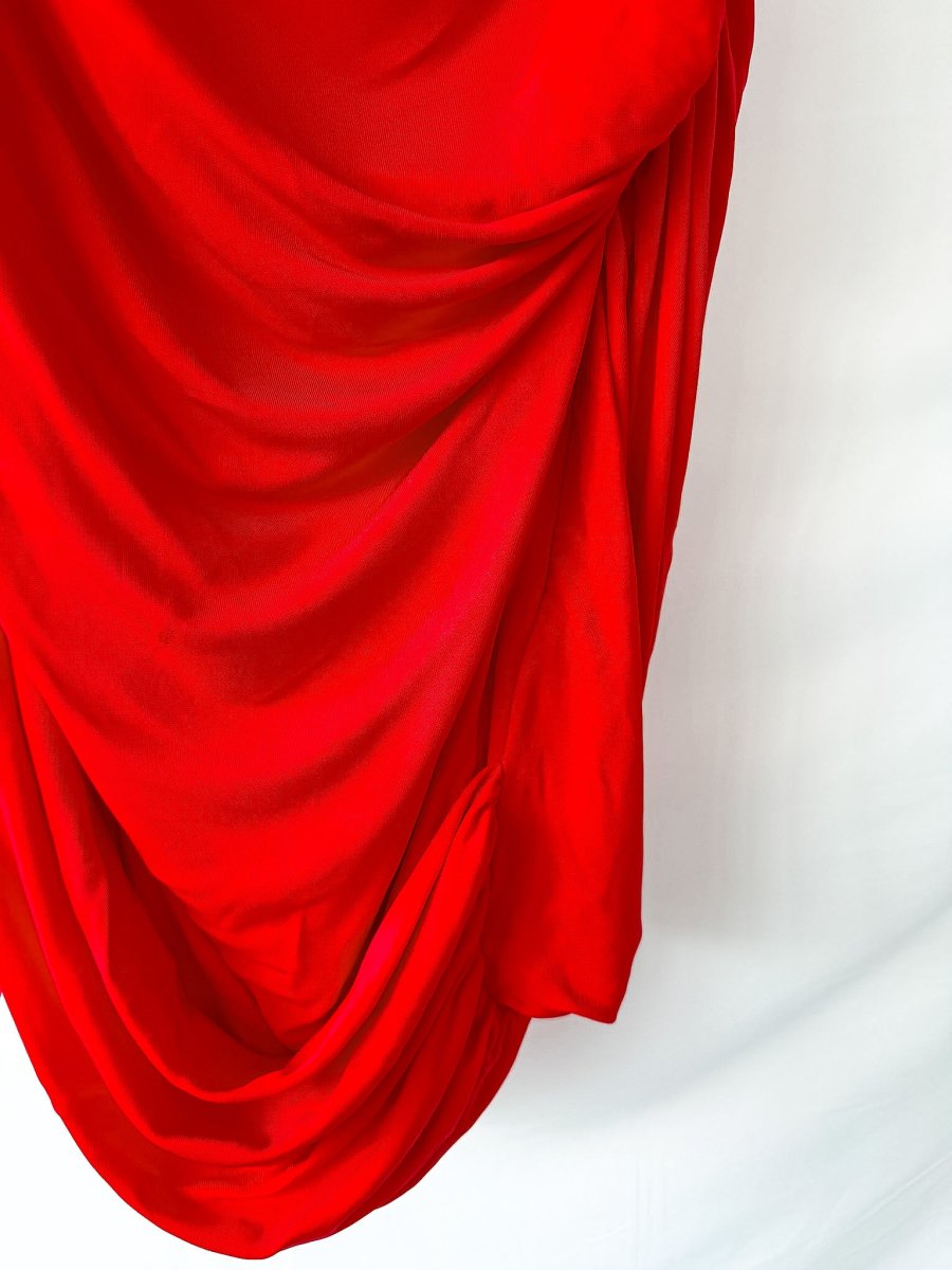 Christopher Esber Diya Open-Back Asymmetric Draped Jersey Mini Dress - Imagen 6
