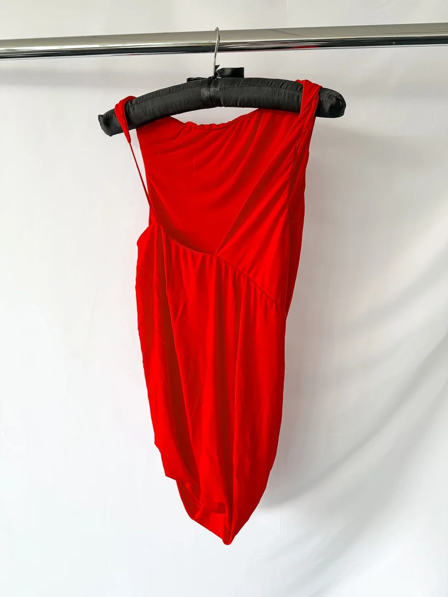 Christopher Esber Diya Open-Back Asymmetric Draped Jersey Mini Dress - Imagen 9