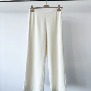 Toteme Clean White Wide Leg Trousers