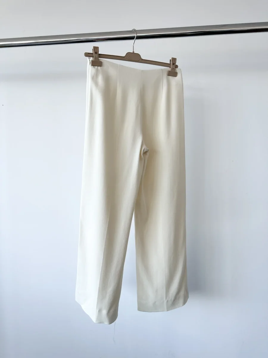 Toteme Clean White Wide Leg Trousers - Imagen 5