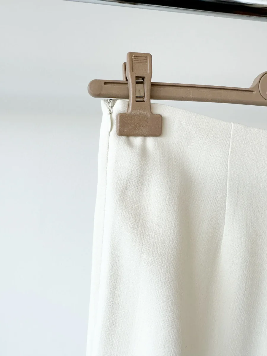 Toteme Clean White Wide Leg Trousers - Imagen 6