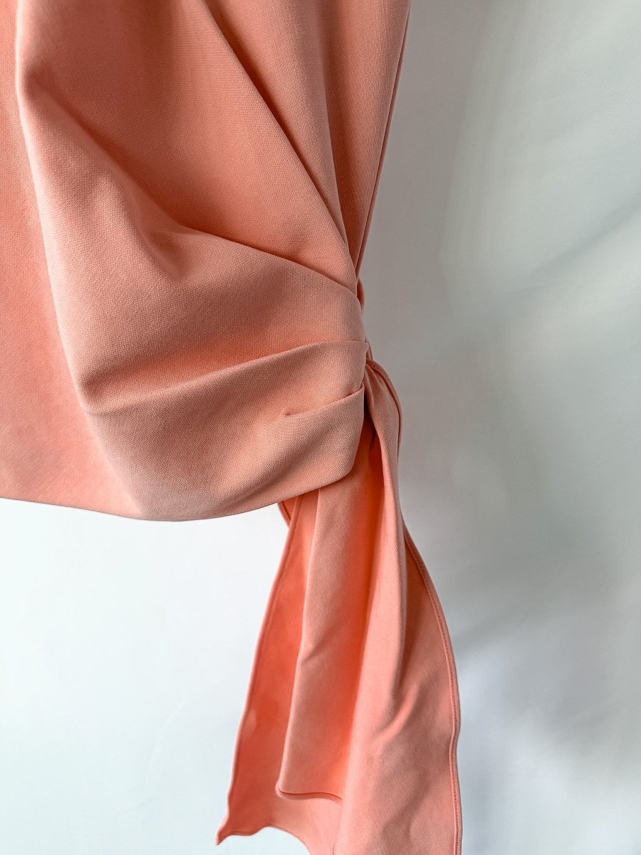 Cinq A Sept Pink Sharon Knotted Crepe Mini Dress - Imagen 6