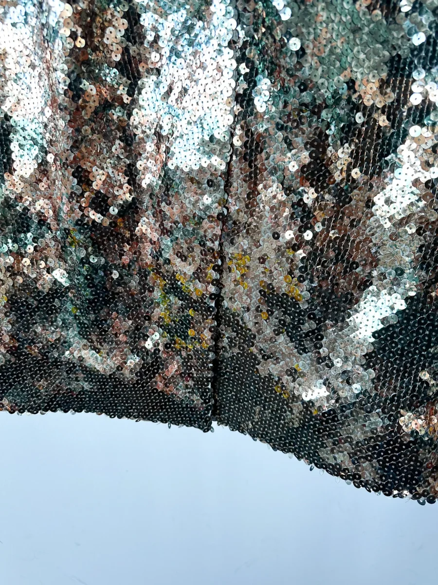 Halpern Sequinned One Shoulder Multicoloiur Party Dress - Imagen 7